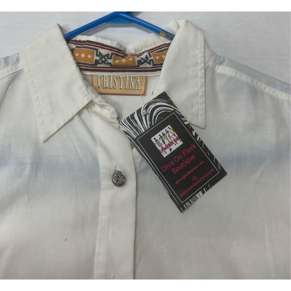 Vintage Native Patterned Button Down Top - image 4